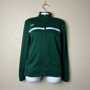 Under Armour All Season Gear Full Zip‎ Women's Green Long Sleeve Shirt Size M